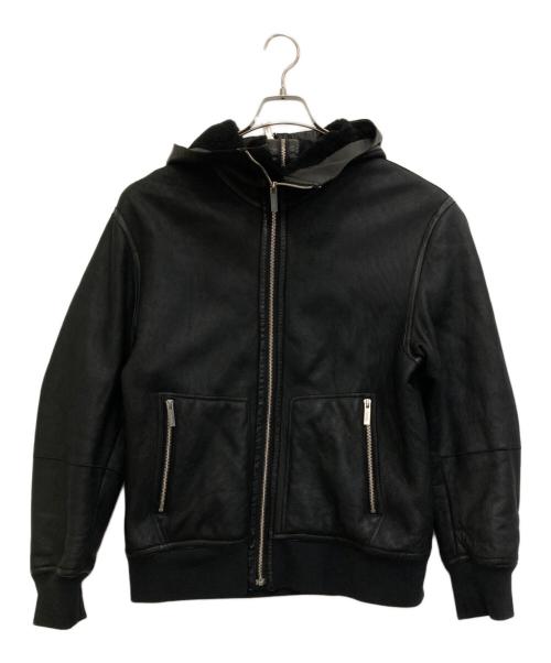 Calvin Klein platinum（カルバンクラインプラチナム）Calvin Klein PLATINUM (カルバンクラインプラチナム) ラムレザージャケット ブラック サイズ:-の古着・服飾アイテム