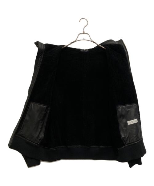 Calvin Klein platinum（カルバンクラインプラチナム）Calvin Klein PLATINUM (カルバンクラインプラチナム) ラムレザージャケット ブラック サイズ:-の古着・服飾アイテム