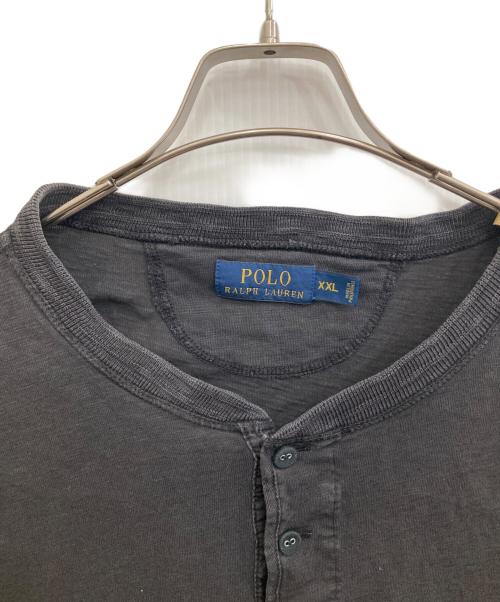 POLO RALPH LAUREN（ポロ・ラルフローレン）POLO RALPH LAUREN (ポロ・ラルフローレン) ヘンリーネックカットソー ブラック サイズ:XXLの古着・服飾アイテム