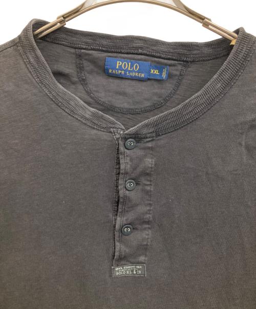 POLO RALPH LAUREN（ポロ・ラルフローレン）POLO RALPH LAUREN (ポロ・ラルフローレン) ヘンリーネックカットソー ブラック サイズ:XXLの古着・服飾アイテム
