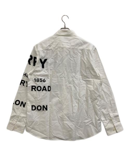 BURBERRY LONDON（バーバリーロンドン）BURBERRY LONDON (バーバリーロンドン) ホースフェリー プリント長袖シャツ ホワイト サイズ:Mの古着・服飾アイテム
