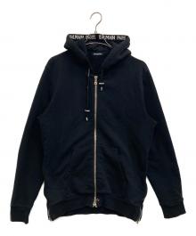 BALMAIN（バルマン）の古着「サイドジップアップパーカー」｜ブラック