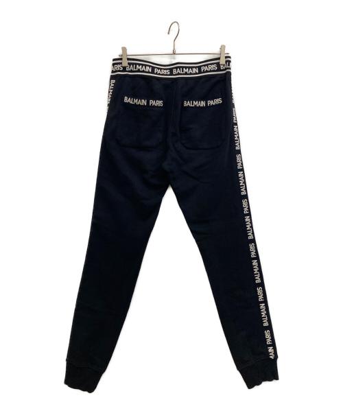 BALMAIN（バルマン）BALMAIN (バルマン) テープロゴジョガーパンツ ブラック サイズ:Mの古着・服飾アイテム