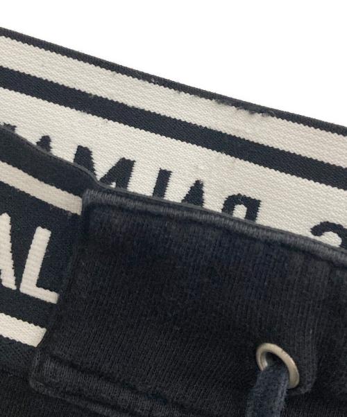 BALMAIN（バルマン）BALMAIN (バルマン) テープロゴジョガーパンツ ブラック サイズ:Mの古着・服飾アイテム