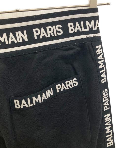 BALMAIN（バルマン）BALMAIN (バルマン) テープロゴジョガーパンツ ブラック サイズ:Mの古着・服飾アイテム