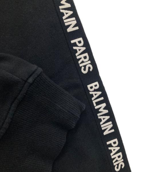 BALMAIN（バルマン）BALMAIN (バルマン) テープロゴジョガーパンツ ブラック サイズ:Mの古着・服飾アイテム
