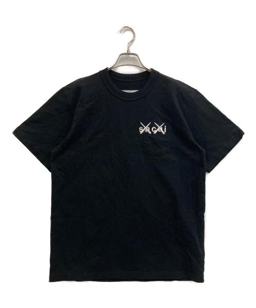 sacai（サカイ）sacai (サカイ) KAWS (カウズ) Embroidery Tee ブラック サイズ:3の古着・服飾アイテム