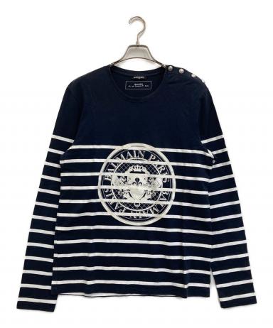 BALMAIN バルマン 現行モデル 獅子 ゴールド ライオン 長袖 カットソー 中古・古着通販】BALMAIN (バルマン) メダリオンロゴ長袖カットソー