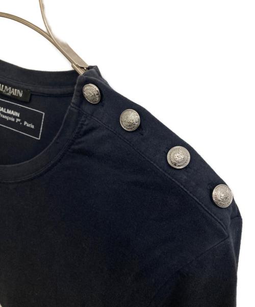 BALMAIN（バルマン）BALMAIN (バルマン) メダリオンロゴ長袖カットソー ネイビー サイズ:Lの古着・服飾アイテム