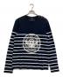 BALMAIN（バルマン）の古着「メダリオンロゴ長袖カットソー」｜ネイビー