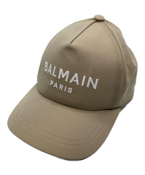 BALMAIN（バルマン）BALMAIN (バルマン) ロゴベースボールキャップ ブラウンの古着・服飾アイテム
