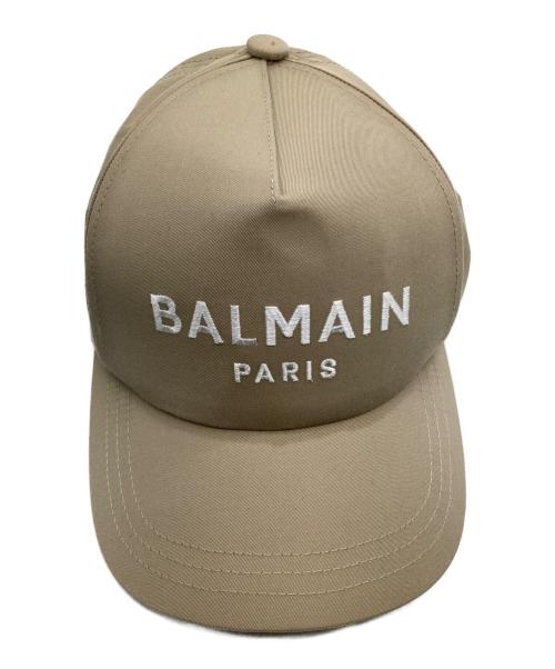 BALMAIN（バルマン）BALMAIN (バルマン) ロゴベースボールキャップ ブラウンの古着・服飾アイテム