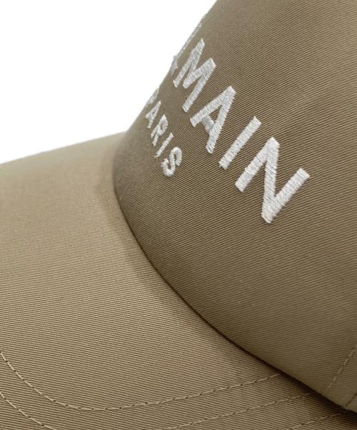 BALMAIN（バルマン）BALMAIN (バルマン) ロゴベースボールキャップ ブラウンの古着・服飾アイテム