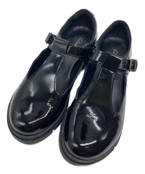 CLARKS（クラークス）CLARKS (クラークス) Tストラップシューズ ブラック サイズ:23の古着・服飾アイテム