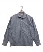 LAMONDラモンド）の古着「COTTON / LINEN WASHER JACKET」｜ブルーグレー