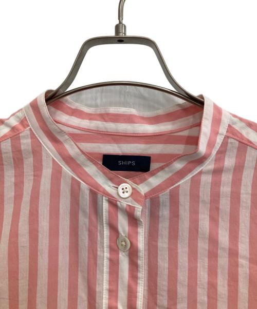 SHIPS（シップス）SHIPS (シップス) ストライプシャツワンピース ピンク サイズ:38の古着・服飾アイテム