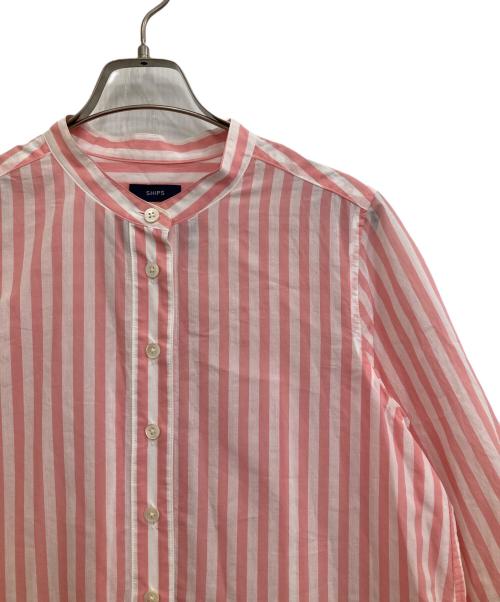 SHIPS（シップス）SHIPS (シップス) ストライプシャツワンピース ピンク サイズ:38の古着・服飾アイテム