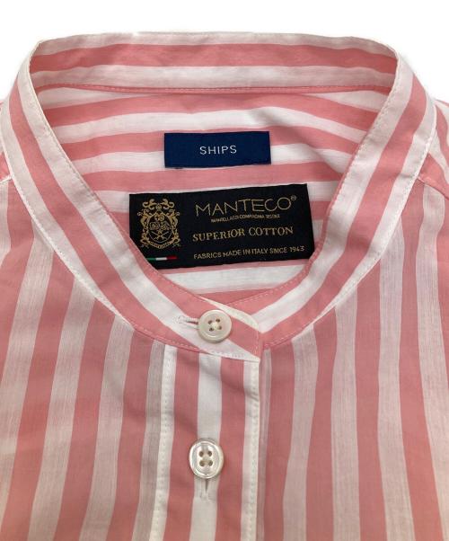 SHIPS（シップス）SHIPS (シップス) ストライプシャツワンピース ピンク サイズ:38の古着・服飾アイテム