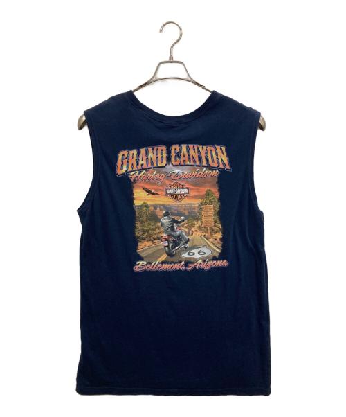 HARLEY-DAVIDSON（ハーレーダビッドソン）HARLEY-DAVIDSON (ハーレーダビッドソン) ノースリーブカットソー ネイビー サイズ:Ｌの古着・服飾アイテム