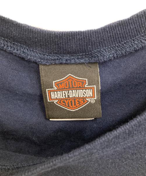 HARLEY-DAVIDSON（ハーレーダビッドソン）HARLEY-DAVIDSON (ハーレーダビッドソン) ノースリーブカットソー ネイビー サイズ:Ｌの古着・服飾アイテム
