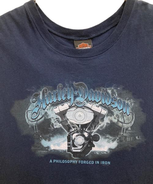 HARLEY-DAVIDSON（ハーレーダビッドソン）HARLEY-DAVIDSON (ハーレーダビッドソン) ノースリーブカットソー ネイビー サイズ:Ｌの古着・服飾アイテム