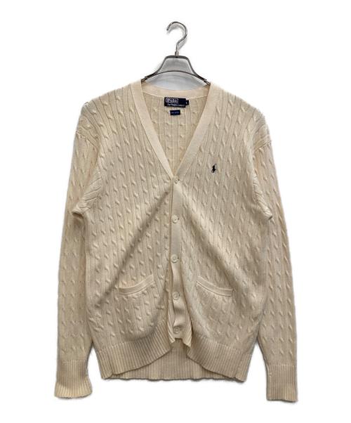 POLO RALPH LAUREN（ポロ・ラルフローレン）POLO RALPH LAUREN (ポロ・ラルフローレン) コットンカーディガン アイボリー サイズ:Ｌの古着・服飾アイテム