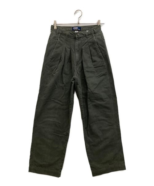 POLO RALPH LAUREN（ポロ・ラルフローレン）POLO RALPH LAUREN (ポロ・ラルフローレン) 2タックパンツ オリーブ サイズ:不明の古着・服飾アイテム