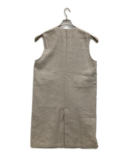 evam eva（エヴァムエヴァ）evam eva (エヴァムエヴァ) linen cotton long vest アイボリー サイズ:Mの古着・服飾アイテム