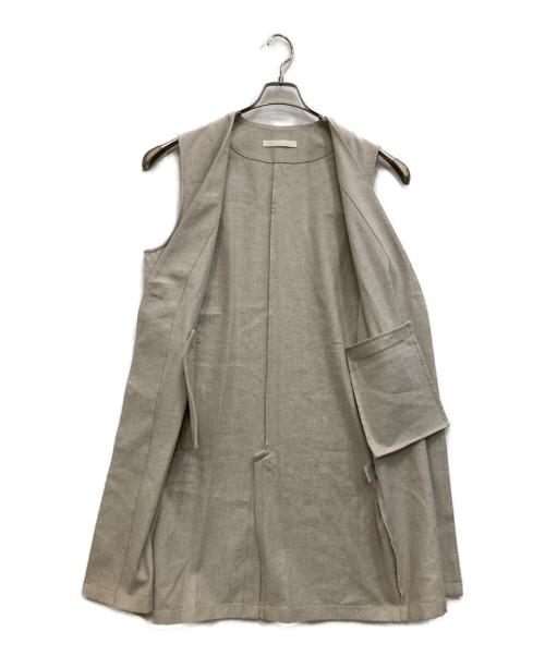 evam eva（エヴァムエヴァ）evam eva (エヴァムエヴァ) linen cotton long vest アイボリー サイズ:Mの古着・服飾アイテム