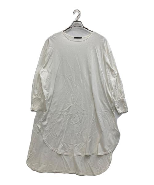 mizuiro-ind（ミズイロインド）mizuiro-ind (ミズイロインド) カットソーワンピース ホワイト サイズ:Fの古着・服飾アイテム