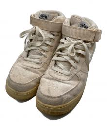 NIKE×stussy（ナイキ×ステューシー）の古着「Air Force 1 Mid Fossil Stone」｜ベージュ