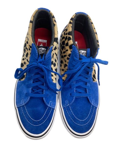 VANS（ヴァンズ）VANS (ヴァンズ) Supreme (シュプリーム) Sk8 Mid Velvet Leopard Royal ブルー サイズ:28の古着・服飾アイテム