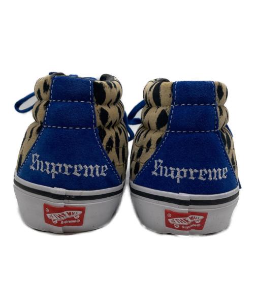 VANS（ヴァンズ）VANS (ヴァンズ) Supreme (シュプリーム) Sk8 Mid Velvet Leopard Royal ブルー サイズ:28の古着・服飾アイテム