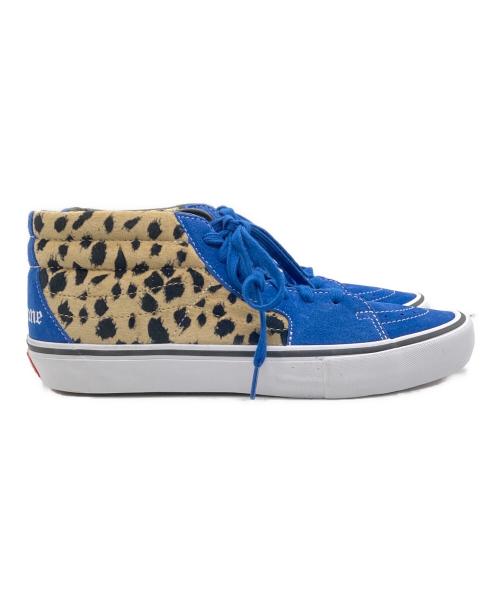 VANS（ヴァンズ）VANS (ヴァンズ) Supreme (シュプリーム) Sk8 Mid Velvet Leopard Royal ブルー サイズ:28の古着・服飾アイテム