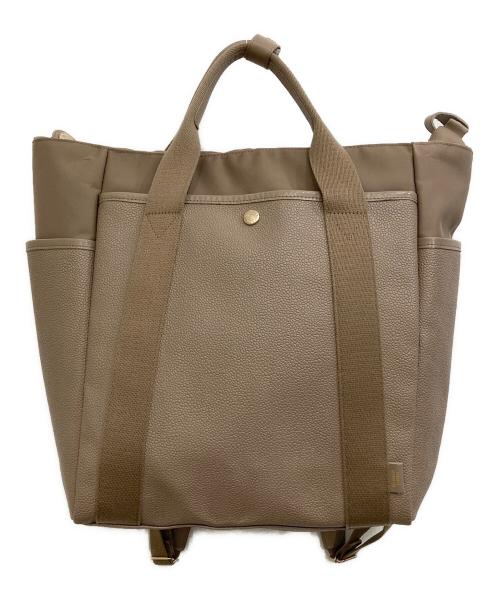 Breath TOPKAPI（ブレス トプカピ）Breath TOPKAPI (ブレス トプカピ) スコッチグレイン 8ポケット 2way リュック ベージュの古着・服飾アイテム