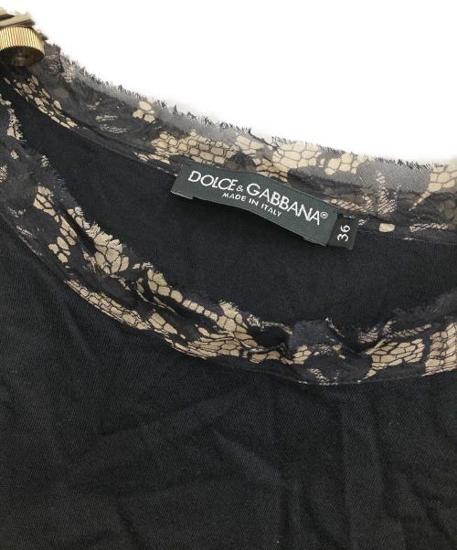DOLCE & GABBANA（ドルチェ＆ガッバーナ）DOLCE & GABBANA (ドルチェ＆ガッバーナ) カットソー ブラック サイズ:36の古着・服飾アイテム