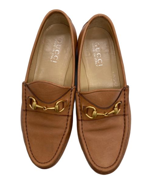 GUCCI（グッチ）GUCCI (グッチ) ホースビットローファー ブラウン サイズ:36の古着・服飾アイテム