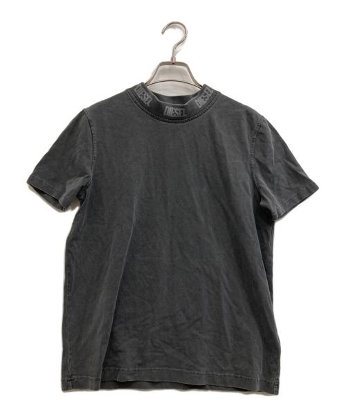 DIESEL（ディーゼル）DIESEL (ディーゼル) モックネックTシャツ グレー サイズ:Mの古着・服飾アイテム