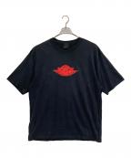 JORDANジョーダン）の古着「ダメージ加工プリントTシャツ」｜ブラック