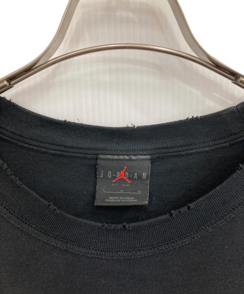 JORDAN（ジョーダン）JORDAN (ジョーダン) ダメージ加工プリントTシャツ ブラック サイズ:Ｌの古着・服飾アイテム