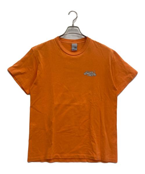stussy（ステューシー）stussy (ステューシー) プリントTシャツ オレンジ サイズ:Mの古着・服飾アイテム