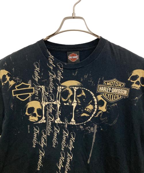 HARLEY-DAVIDSON（ハーレーダビッドソン）HARLEY-DAVIDSON (ハーレーダビッドソン) スカルプリントTシャツ ブラック サイズ:FREEの古着・服飾アイテム