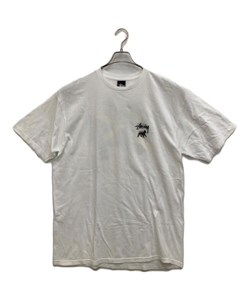 stussy（ステューシー）stussy (ステューシー) プリントTシャツ ホワイト サイズ:XLの古着・服飾アイテム