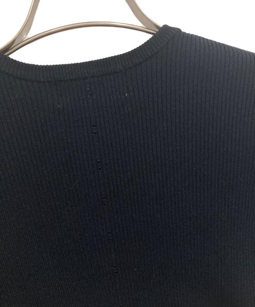 emmi（エミ）emmi (エミ) クロップド5分袖ニットトップス ブラック サイズ:SIZE ONEの古着・服飾アイテム