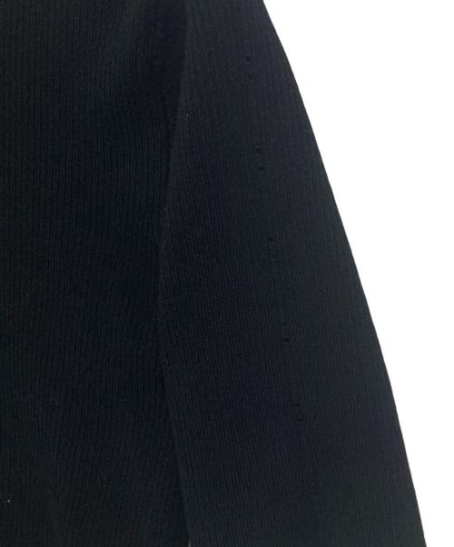 emmi（エミ）emmi (エミ) クロップド5分袖ニットトップス ブラック サイズ:SIZE ONEの古着・服飾アイテム