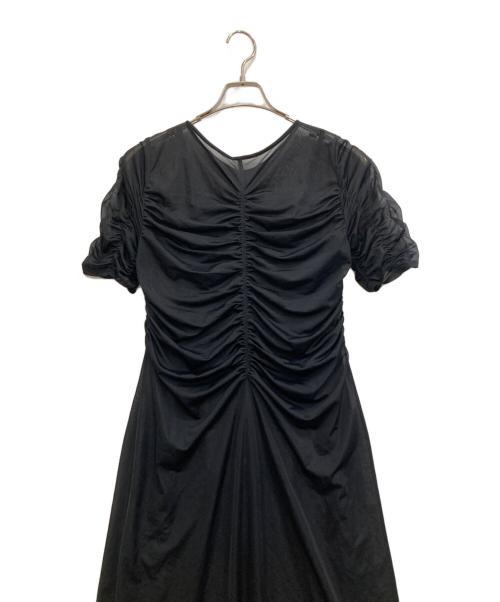 emmi（エミ）emmi (エミ) シアードレープワンピース ネイビー サイズ:1の古着・服飾アイテム
