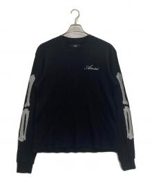 AMIRI（アミリ）の古着「刺繍ワッフルコットンカットソー」｜ブラック