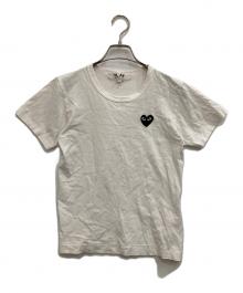 PLAY COMME des GARCONS（プレイコムデギャルソン）の古着「ブラックハートワッペンTシャツ」｜ホワイト
