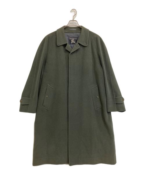 Burberry's（バーバリーズ）Burberry's (バーバリーズ) 比翼ウールカシミヤコート オリーブ サイズ:FREEの古着・服飾アイテム