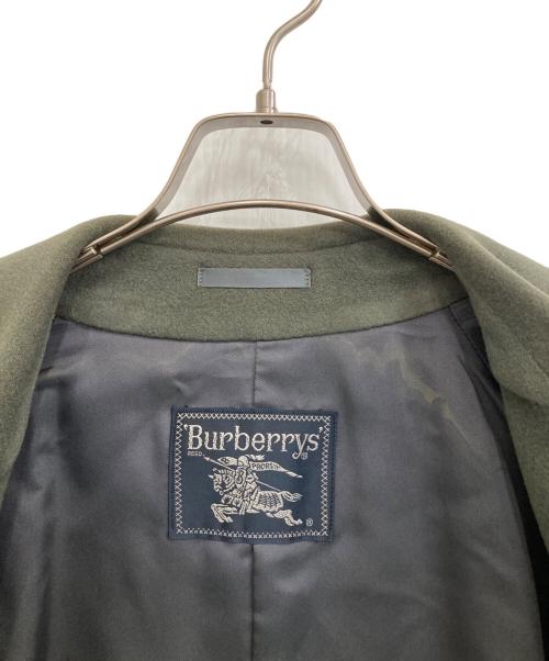 Burberry's（バーバリーズ）Burberry's (バーバリーズ) 比翼ウールカシミヤコート オリーブ サイズ:FREEの古着・服飾アイテム